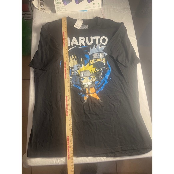 Naruto Shippuden Anime T Shirt Men's XL NWT Ripple Junction Black Sasuke Kakashi - Picture 4 of 6